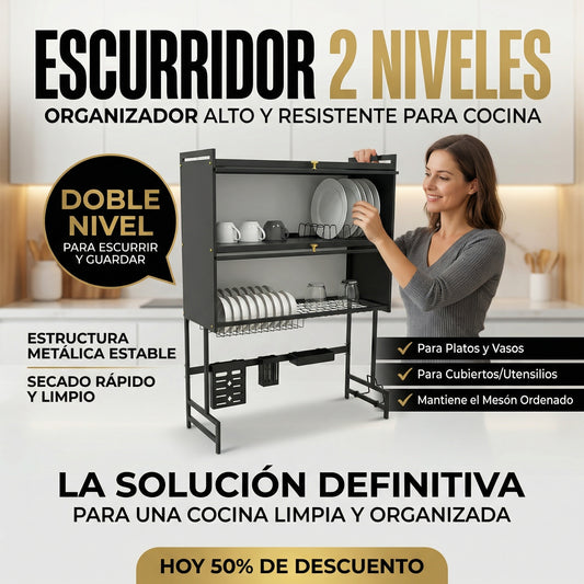 PLATERA 2 NIVELES ACERO SOLIDO - EXCELENTE MATERIAL